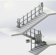 三维弯斜挂轮椅升降机